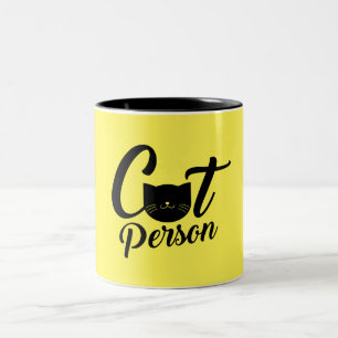 Katzenperson Zweifarbige Tasse