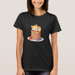 Katzenpfannkuchen-Stapel Katzenliebhaber-Geschenke T-Shirt