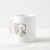 Katzenpfirsich und Goma muchi Kaffeetasse (Vorderseite Links)