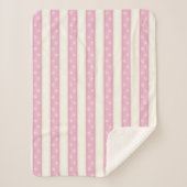 Katzenpflaster Drucke Rosa und antike weiße Streif Sherpadecke (Vorderseite)