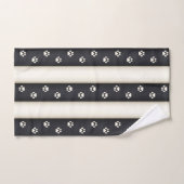 Katzenpflaster druckt schwarze und antike weiße St Badhandtuch Set (Handtuch)