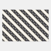 Katzenpflaster druckt schwarze und antike weiße St Geschenkpapier Set (Vorderseite 3)