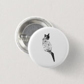 Katzenpflege, dezenter Stil Button (Vorne & Hinten)