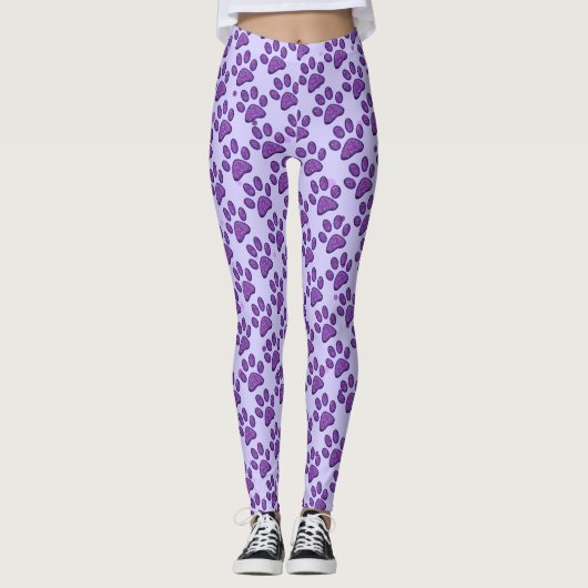 Katzenpfokus - lila leggings (Vorderseite)