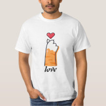 Katzenpfote-Herz-T-Shirt | Süßes minimalistisches