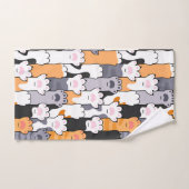 Katzenpfoten-Muster Badhandtuch Set (Handtuch)