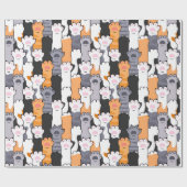 Katzenpfoten-Muster Geschenkpapier (Flach)