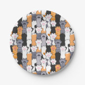 Katzenpfoten-Muster Pappteller (Vorderseite)