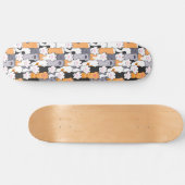 Katzenpfoten-Muster Skateboard (Horizontal)