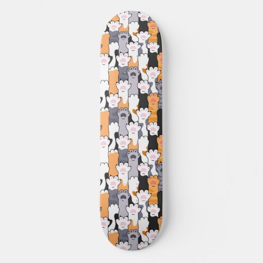 Katzenpfoten-Muster Skateboard (Vorderseite)
