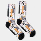 Katzenpfoten-Muster Socken (Rechts)
