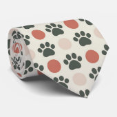 Katzenpfoten-Retro-Neutralfarbene Maßanfertigung K Krawatte (Gerollt)