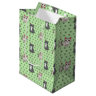 Katzenpfotenabdrücke Mittlere Geschenktüte