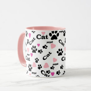 Katzenpfotenabdrücke Tasse