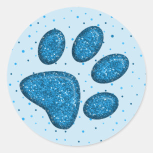 Katzenpfotenprint - Himmel Runder Aufkleber