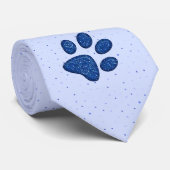 Katzenpfow-Druck - blau Krawatte (Gerollt)