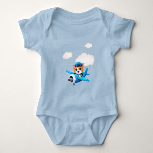 Katzenpilot Baby Strampler (Vorderseite)