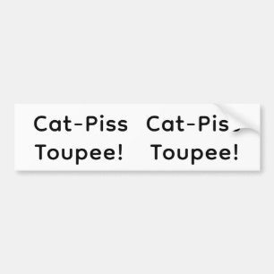 Katzenpisse-Toupet Hankamer Artjunkhaus Splash-Art Autoaufkleber