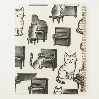 Katzenplaner auf dem Klavier Planer