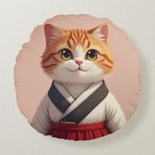 Katzenpolster in Hanbok Rundes Kissen