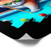 Katzenpool Billard in Lounge Cooles Sonnenbad Poster (Ecke)