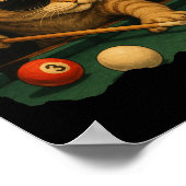 Katzenpool Billard in Lounge Cooles Sonnenbad Poster (Ecke)