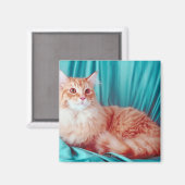 Katzenportrait Magnet (Vorderseite/Rückseite)