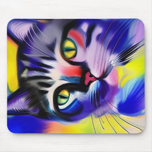 Katzenportrait Mousepad (Vorne)