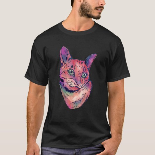 Katzenporträt T-Shirt (Vorderseite)