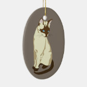 Katzenporzellanschmuck Keramik Ornament (Rechts)