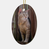 Katzenporzellanschmuck Keramik Ornament (Links)