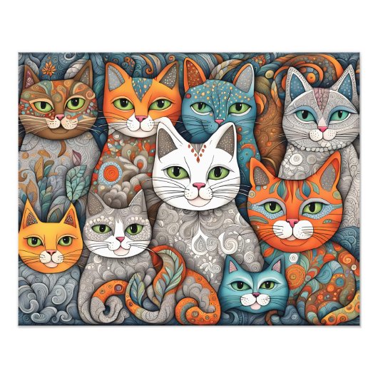 Katzenposter Fotodruck (Vorne)