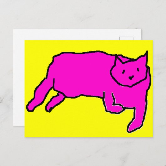 Katzenpostkarte Postkarte (Vorne/Hinten)