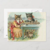 Katzenpostkarte Postkarte (Vorne/Hinten)