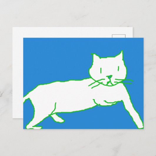 Katzenpostkarte Postkarte (Vorne/Hinten)