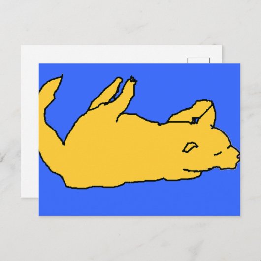 Katzenpostkarte Postkarte (Vorne/Hinten)