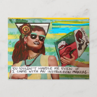 Katzenpostkarte von Bad Girl Art Postkarte