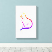 Katzenprint Leinwanddruck (Insitu (Holzboden))