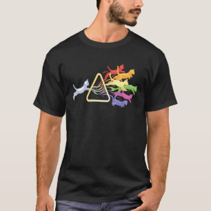 Katzenprisma Regenbogenlicht Lustige Physik Wissen T-Shirt
