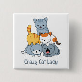 Katzenpyramide - Gruppe von Katzen Button (Vorderseite)