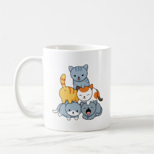 Katzenpyramide - Gruppe von Katzen Kaffeetasse