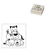 Katzenpyramide Gummistempel (Stempel)
