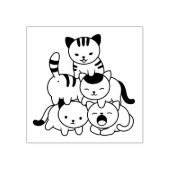 Katzenpyramide Gummistempel (Prägung)