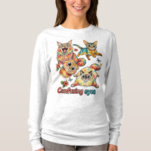 Katzenquartett, süße Katze PNG Lustige Katzenliebh T-Shirt