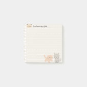 Katzenraster Post-it Klebezettel (Vorderseite)