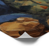 Katzenrauchen Tabakpfeifenkunstdruck, Katzenmalere Poster (Ecke)