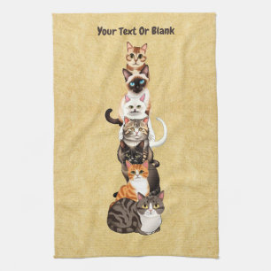 Katzenraupe Feline Türme Geschirrtuch