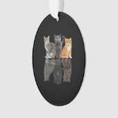 Katzenreflexe spiegeln Geparden-Tiger-Geschenk Ornament (Vorderseite)
