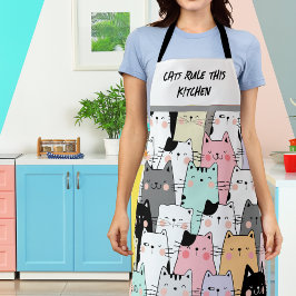 Katzenregel diese Küche Schürze