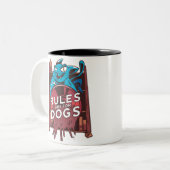 Katzenregel Zweifarbige Tasse (Vorderseite Links)